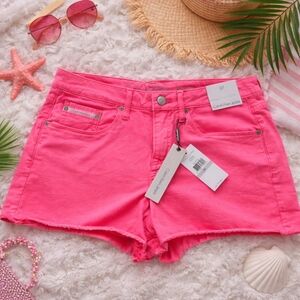 Calvin Klein Hot Pink Denim Shorts | Size 27 | NWT